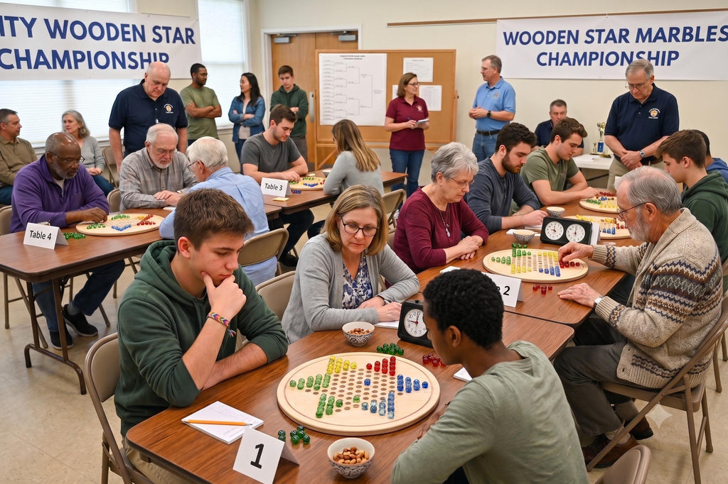 Baltic Birch Chinese Checkers Board – 13 Inch Unfinished Wood Family Strategy Game