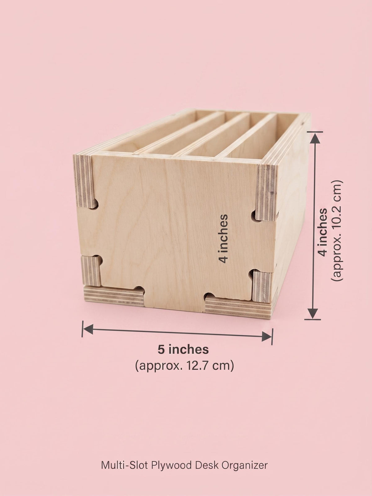 Wooden Countertop Mail Organizer Box – Family Letter & Bill Holder with 4 Slots