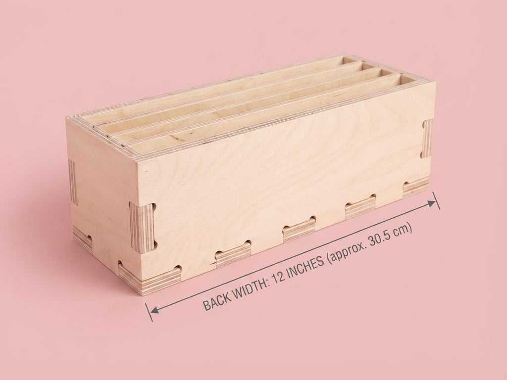 Wooden Countertop Mail Organizer Box – Family Letter & Bill Holder with 4 Slots