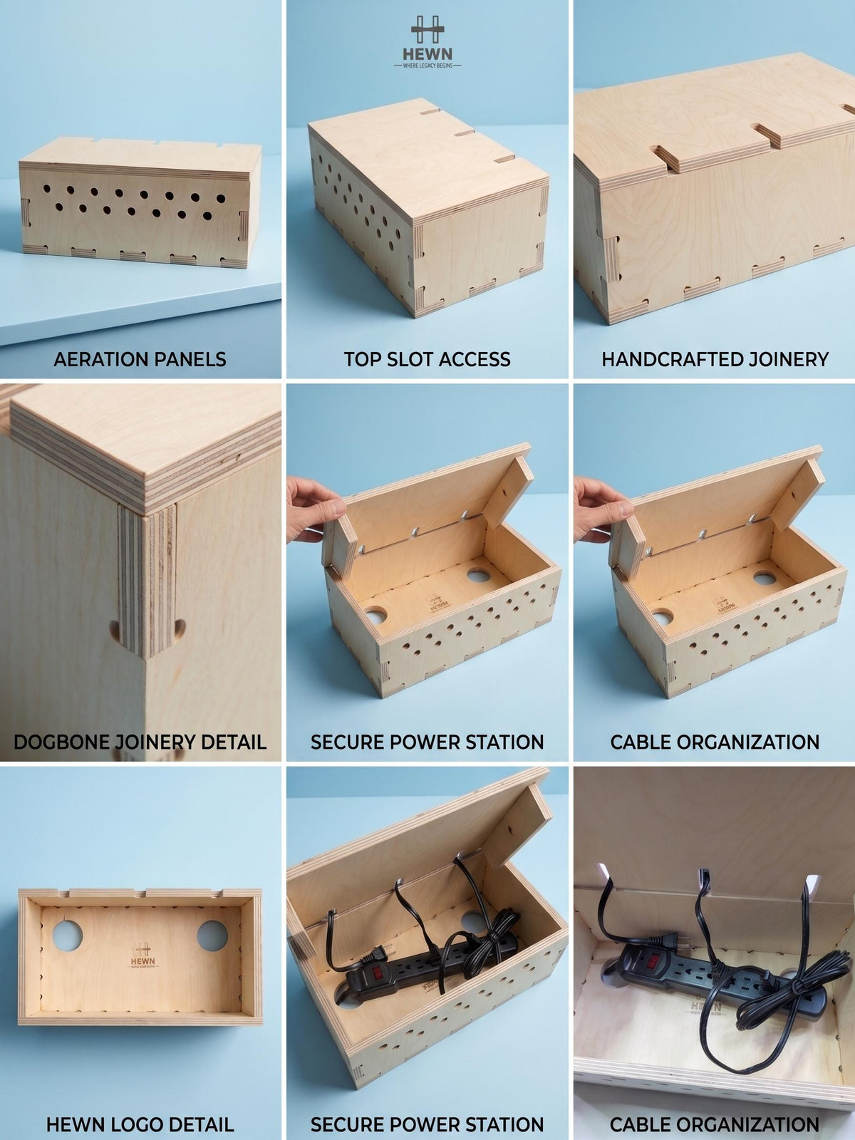 The Habinsky – Heavy Duty Cord & Battery Charger Organizer Shelf