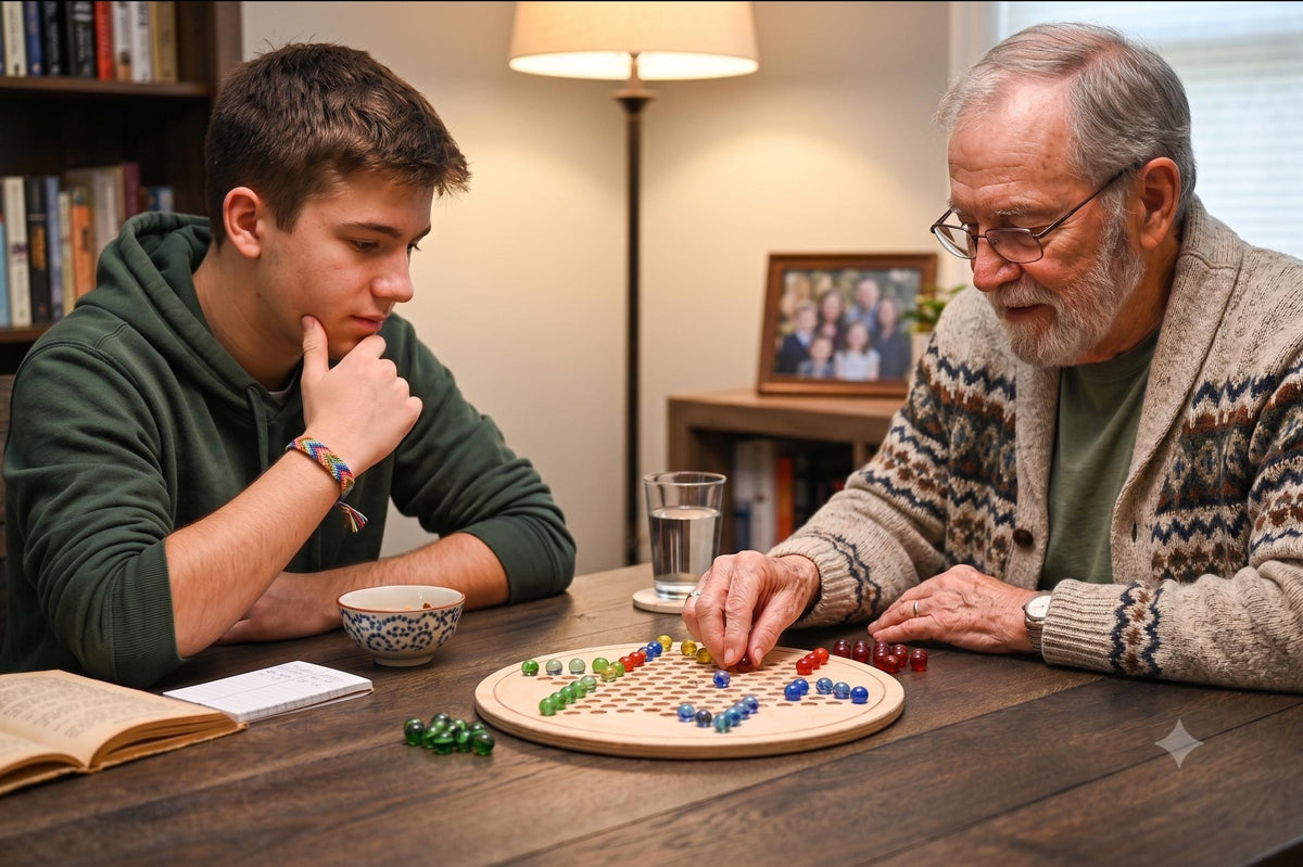 Baltic Birch Chinese Checkers Board – 13 Inch Unfinished Wood Family Strategy Game